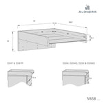 Soporte madera cómoda para cambiador bebé 65x45 cm · V658-M4000