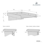 Soporte madera cómoda para cambiador bebé 80x50 cm · V659-M4000