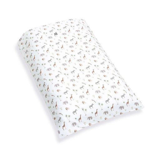 Nórdico de cuna bebé 60x120 cm en blanco con estampado de animales de jungla