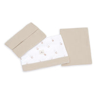 Juego de sábanas cuna 60x120 cm hojas beige · Nandina 612A-116