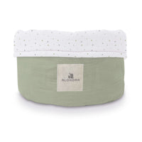 Cesta almacenaje infantil redonda verde con estrellitas · Mist 614-156