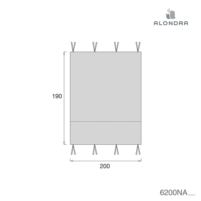 Toldo cama Montessori Homy XL (90x200 cm) marengo · 6200NA-128 Stone Grey