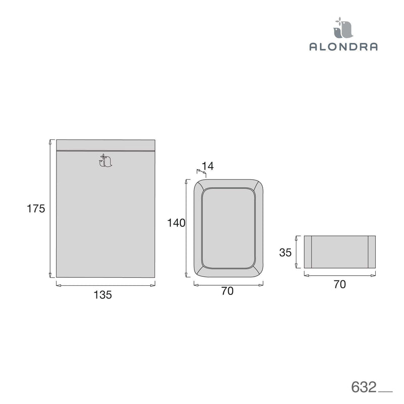 Juego de sábanas cuna/cama 70x140 cm en gris claro · 632-114 Galaxy