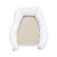 Nido colecho bebés (con cuña) hojas beige · Nandina 666C-116