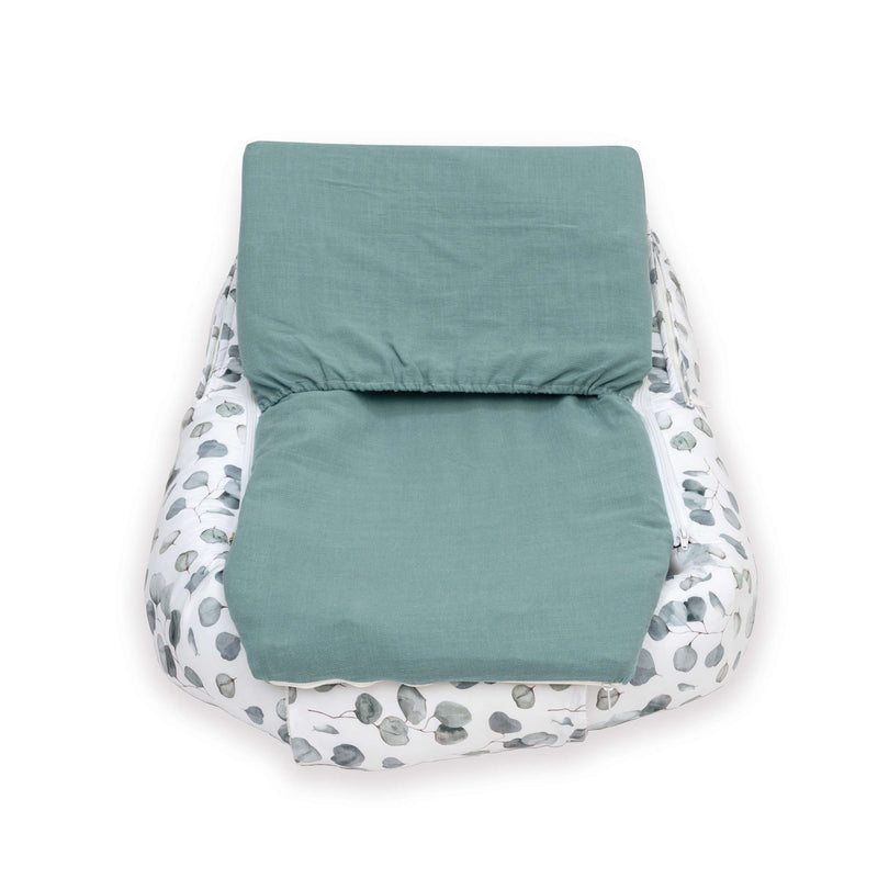 Nido colecho bebés (con cuña) hojas eucalipto · Musgo 666C-118