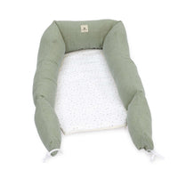 Nido colecho bebés (con cuña) verde-oliva · Mist 666C-156