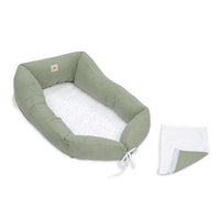 Nido colecho bebés (con cuña) verde-oliva · Mist 666C-156