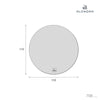 Alfombra infantil redonda (110 cm) gris · Delphin 708-134