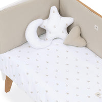 Nórdico para cuna/cama 70x140 cm hojas beige · Nandina 626A-116