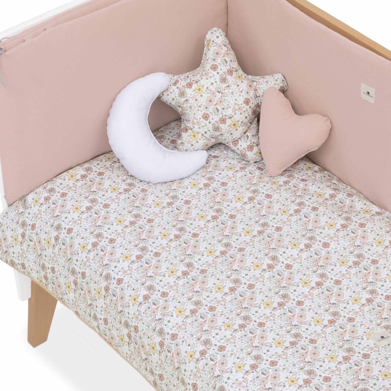 Nórdico para cuna/cama 70x140 cm flores rosa · Liberty 626A-132