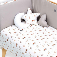 Set nórdico y protector cuna 60x120 cm estampado bosque · 9L2N-148 Taiga