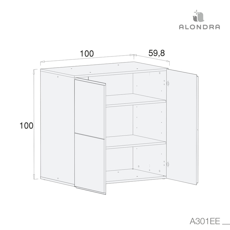 Módulo doble con estantes para armario Modular · A301EE
