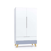 Armario infantil (2 puertas/2 cajones) con patas madera · Nomad