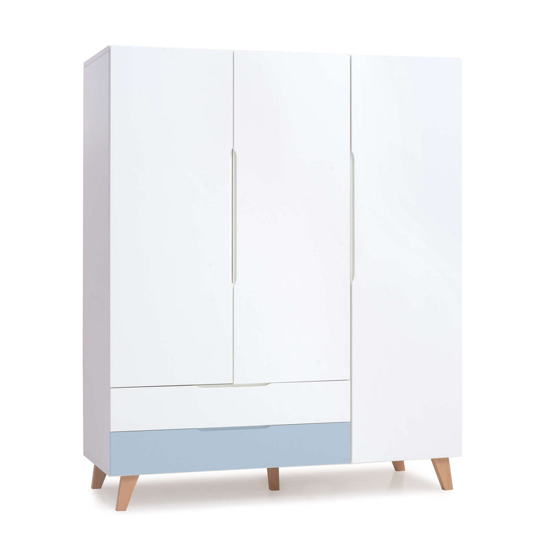 Armario infantil (3 puertas) estilo nórdico patas madera · Lifestyle Plus+