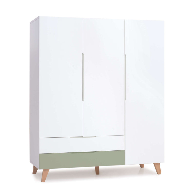 Armario infantil (3 puertas) estilo nórdico patas madera · Lifestyle Plus+