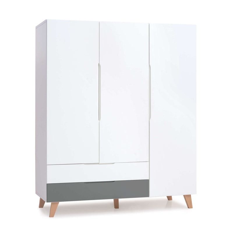 Armario infantil (3 puertas) estilo nórdico patas madera · Lifestyle Plus+
