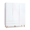 Armario infantil (3 puertas) estilo nórdico patas madera · Lifestyle Plus+