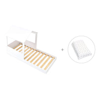 Cama infantil de 90x190 cm Montessori con casita · Bianca Tre QT664