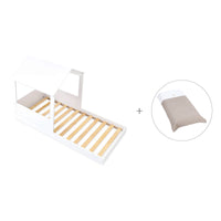 Cama infantil de 90x190 cm Montessori con casita · Bianca Tre QT664