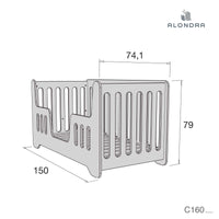 REACONDICIONADO - Cuna camita (2en1) 70x140 cm blanco mate · C160-M7700E