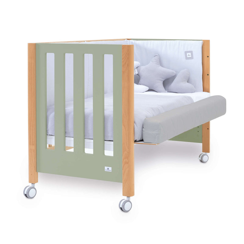 Cuna colecho 60x120 cm (5en1) madera/verde-oliva · Occa C166-M9556