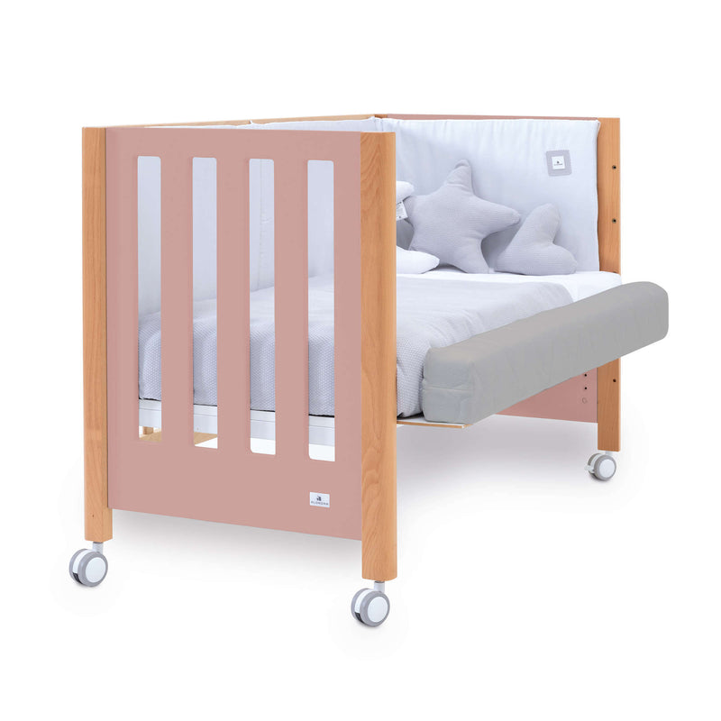 Cuna colecho 60x120 cm (5en1) madera/rosa · Occa C166-M9559