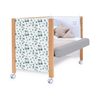 Cuna 60x120 cm madera con vinilo hojas eucalipto · Ombra Musgo C167V-M9577-118