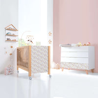 Cómoda infantil con vinilo de flores rosa · Lifestyle Liberty D247RV-M9577-132