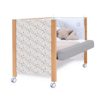 Cuna 60x120 cm madera con vinilo flores rosa · Ombra Liberty C167V-M9577-132