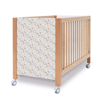 Cuna 60x120 cm madera con vinilo flores rosa · Ombra Liberty C167V-M9577-132