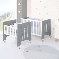 Minicuna 60x80 cm y cuna 60x120 cm (7en1) antracita · Omni Tre Antracita C181T-M7758