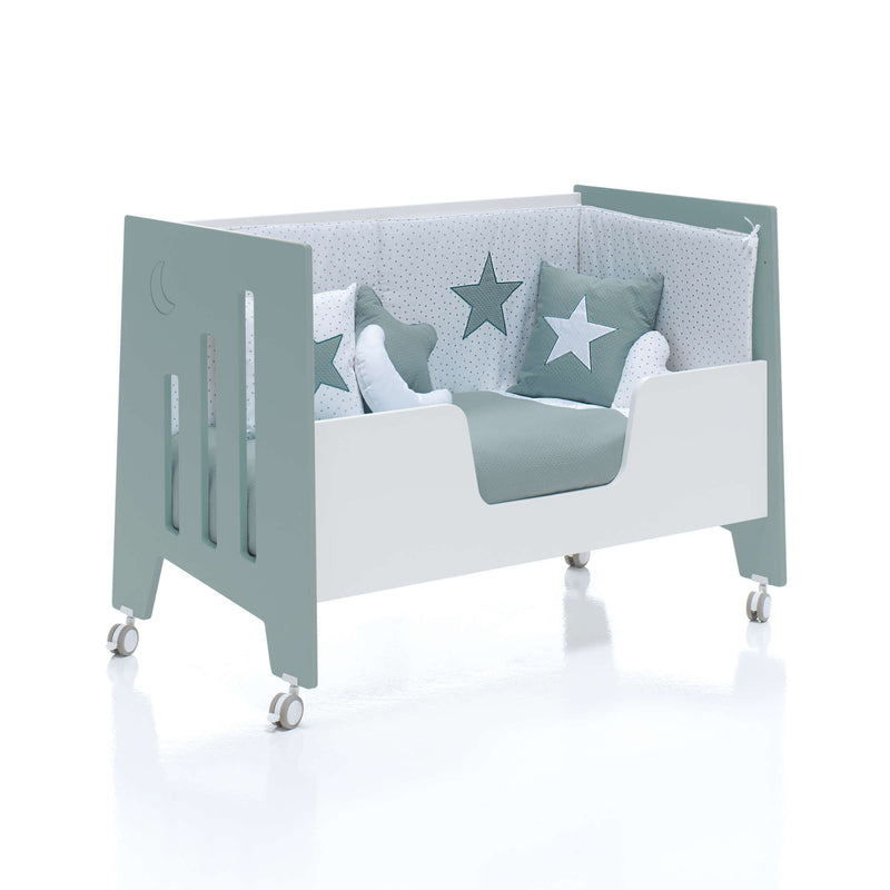 Cuna colecho 60x120 cm (5en1) verde eucalipto · Omni Due Eucalyptus