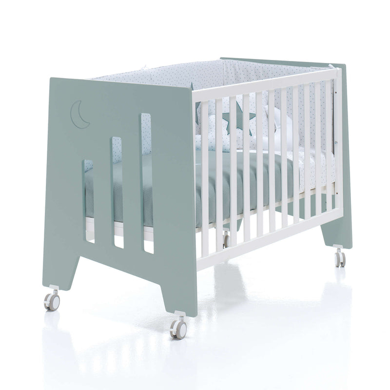 Cuna colecho 60x120 cm (5en1) verde eucalipto · Omni Due Eucalyptus