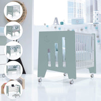 Cuna colecho 60x120 cm (5en1) verde eucalipto · Omni Due Eucalyptus