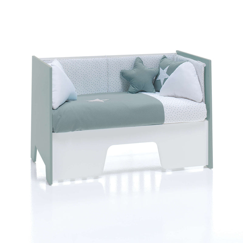 Cuna colecho 60x120 cm (5en1) verde eucalipto · Omni Due Eucalyptus