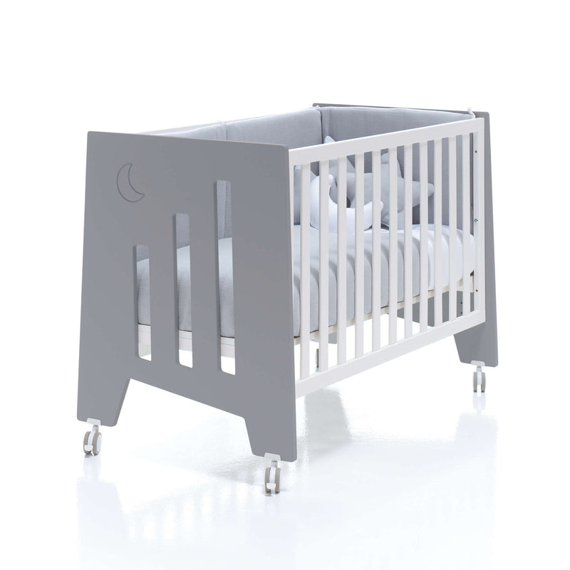 Cuna colecho 60x120 cm (5en1) blanco/antracita · Omni Due Antracita