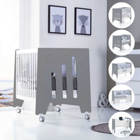 Cuna colecho 60x120 cm (5en1) blanco/antracita · Omni Due Antracita