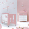 Cuna colecho 60x120 cm (5en1) rosa/blanco · Omni Due Quarzo