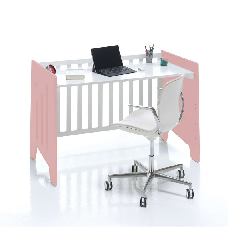 Cuna colecho 60x120 cm (5en1) rosa/blanco · Omni Due Quarzo