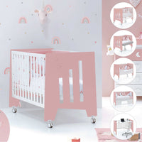 Cuna colecho 60x120 cm (5en1) rosa/blanco · Omni Due Quarzo