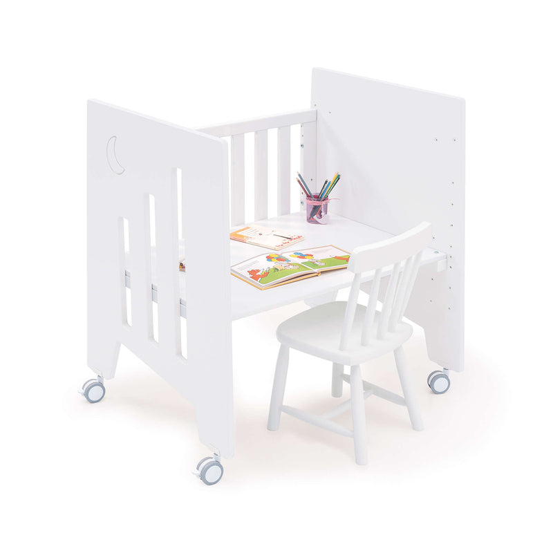 Minicuna 60x80 cm y cuna 60x120 cm (7en1) blanca · Omni Tre White