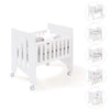 Minicuna de colecho (5en1) con ruedas 60x80 cm blanca · Omni Uno White