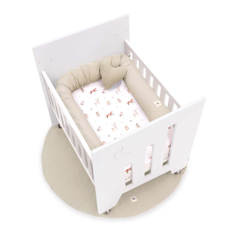 Minicuna de colecho (5en1) con ruedas 60x80 cm blanca · Omni Uno White C181A-M7700