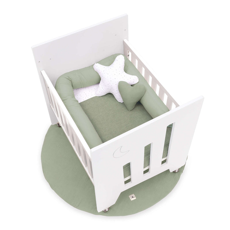 Minicuna de colecho (5en1) con ruedas 60x80 cm blanca · Omni Uno White C181A-M7700