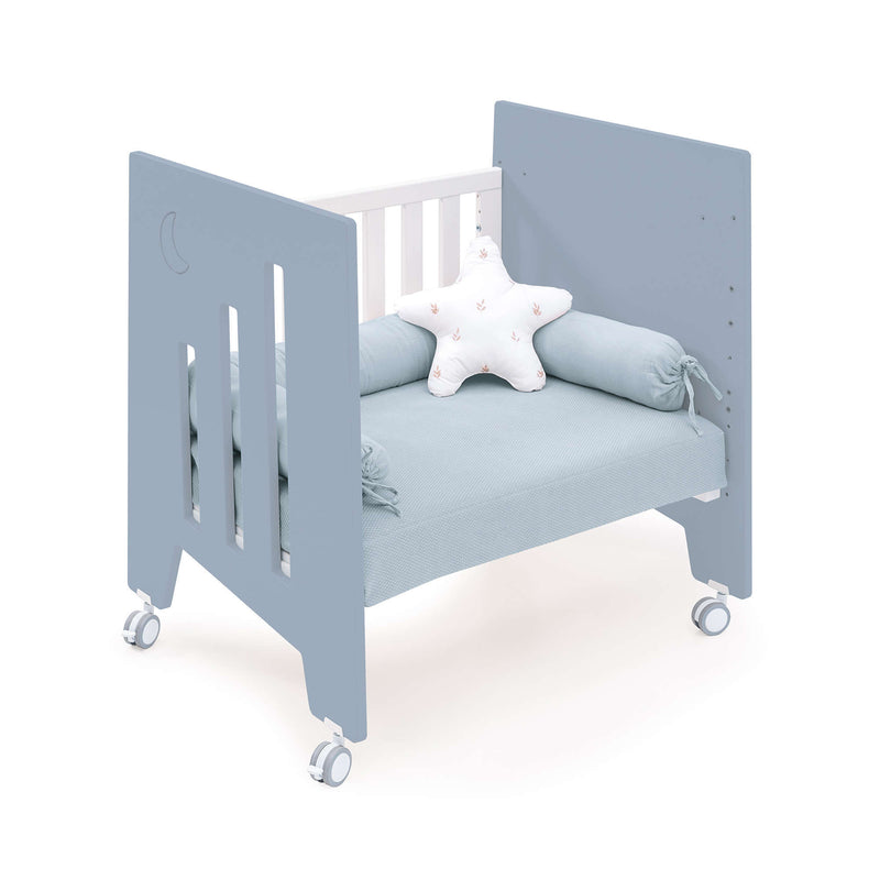 Minicuna de colecho con ruedas 60x80 cm azul · Omni Uno Blue denim