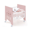 Minicuna colecho con ruedas 60x80 cm rosa claro · Omni Uno Flamingo
