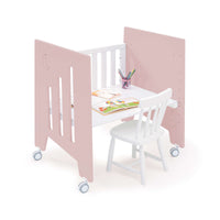 Minicuna colecho con ruedas 60x80 cm rosa claro · Omni Uno Flamingo