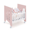 Minicuna colecho con ruedas 60x80 cm rosa claro · Omni Uno Flamingo
