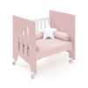 Minicuna colecho con ruedas 60x80 cm rosa claro · Omni Uno Flamingo