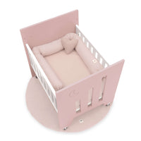 Minicuna colecho (5en1) con ruedas 60x80 cm rosa claro · Omni Uno Flamingo C181A-M7742